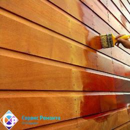 Покраска деревянного фасада, цена за м2